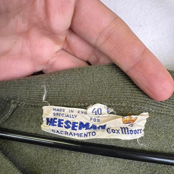 Vintage 80s Heeseman Coxmoor Wool Cardigan size 40 (M) - Picture 7 of 8